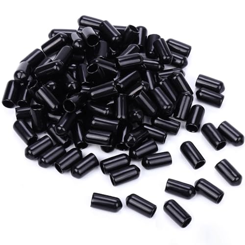 Black Rubber Pour Spout Dust Covers for Liquor & Oil Bottles - 180 Pack