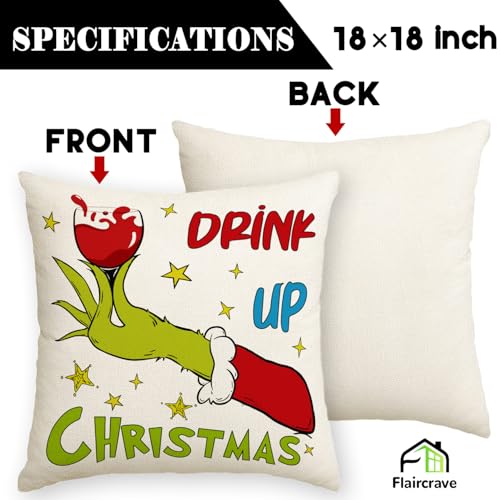 Christmas Pillow Covers 18x18 Navidad Throw Pillow Cases Winter Xmas Decor Merry Christmas Decorations for Home