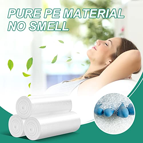 4 Gallon Small Garbage Bags Unscented Clear Trash Can Liners - 105 Count