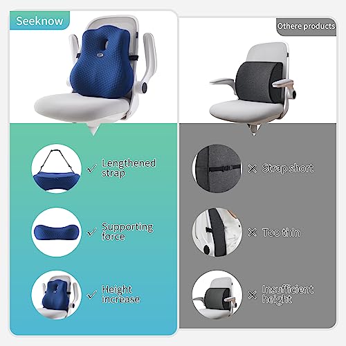 Ergonomic Memory Foam Lumbar Support Pillow for Back Pain Relief