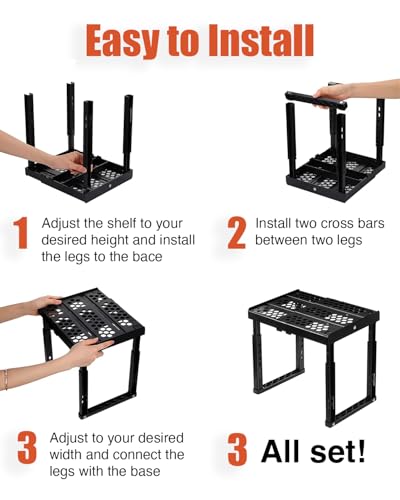 Adjustable Locker Organizer Shelf - Stackable Storage for School and Gym