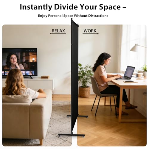 Portable Privacy Room Divider Screen, 5ft x 6ft Single Panel Partition