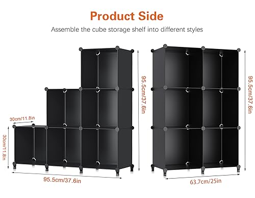 6-Cube Storage Organizer Modular Stackable Closet Cubby Shelf Unit