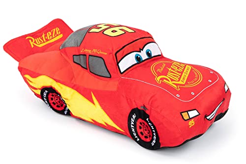 Lightning McQueen Plush Pillow Buddy - Disney Pixar Cars 3 Red Kids Support Pillow, 17.5 Inch