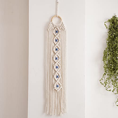 Boho Macrame Evil Eye Wall Hanging Dream Catcher Handmade Cotton Decor