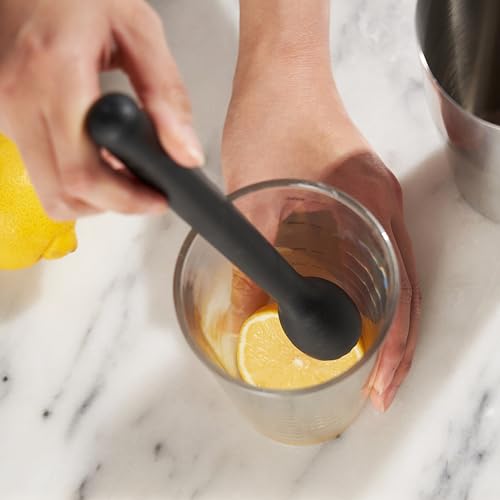TRUE Black Muddler for Cocktails, Fruits, Herbs & Spices, 8.25" Bar Tool