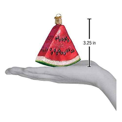 Watermelon Wedge Glass Blown Ornament Handcrafted Holiday Decoration