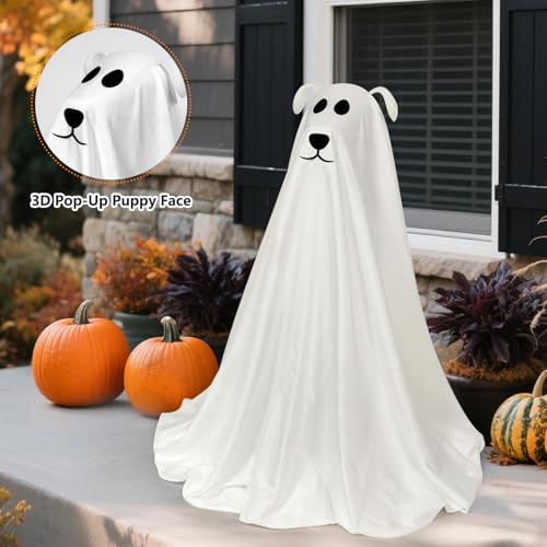 2.5ft Light Up Halloween Ghost Dog Decor - 3D Pop-Up Yard Display