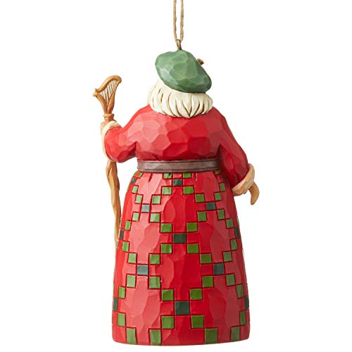 Jim Shore Heartwood Creek Santa Hanging Ornament Irish Design 4.72 Inch