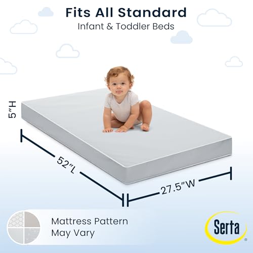 Dual Sided Baby Crib & Toddler Mattress - Waterproof, GREENGUARD Certified