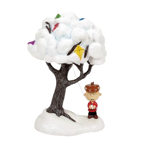 Department 56 Peanuts Charlie Brown Kite Eating Tree Figurine, 6.9 In
