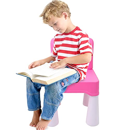 Ergonomic Toddler Chair - Stable Anti-Tip Pink Seat for Kids Ages 2+