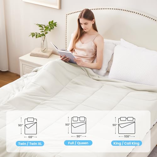 Cooling Comforter Queen Size - Lightweight Summer Blanket for Hot Sleepers