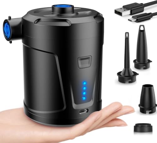 Portable Electric Air Pump for Inflatables - 5200mAh Rechargeable