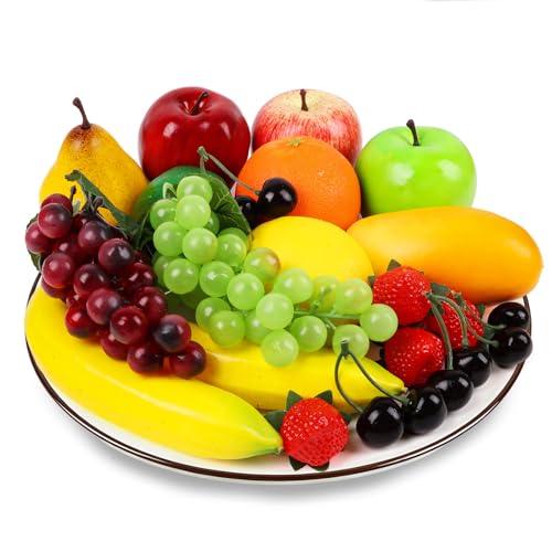 24-Piece Realistic Fake Fruit Set for Home Decor & Parties