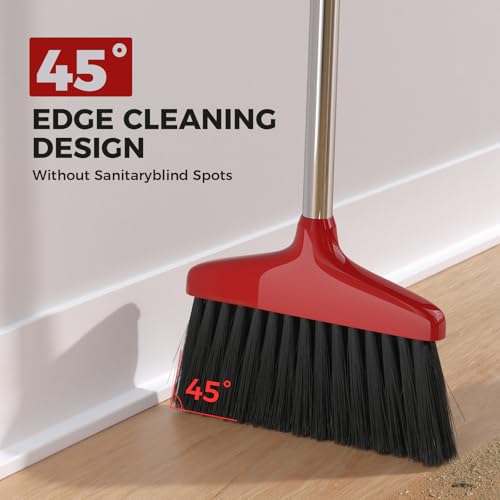 Heavy-Duty Indoor & Outdoor Broom with 48-Inch Stainless Steel Handle