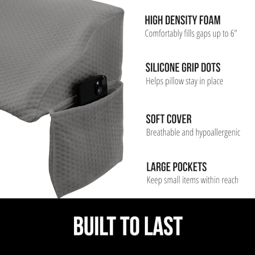 Bed Wedge Pillow for Mattress Gaps, Comfortable Foam Support