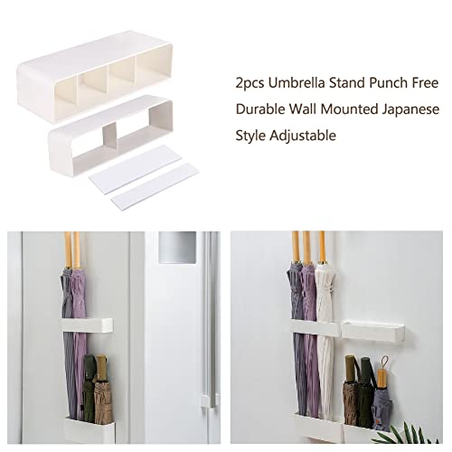 Wall Mounted Umbrella Stand, Drill-Free Adjustable Umbrella Storage Rack