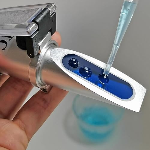Dual Scale Brix Refractometer with ATC - Specific Gravity Hydrometer