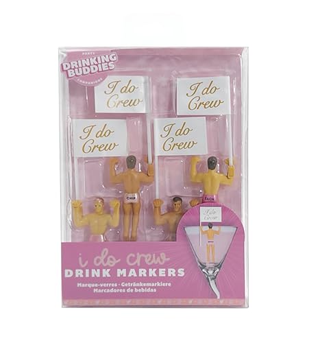 Bride Squad Drink Markers and Wine Glass Charms - Bachelorette Party Accessories