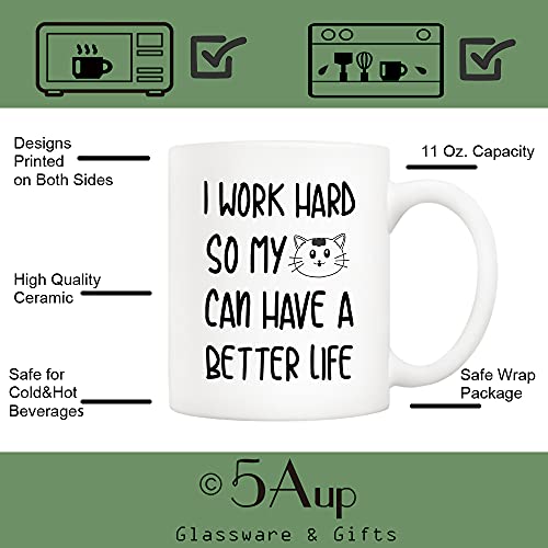 Funny Cat Lover Coffee Mug 11oz - Hilarious Quote for Husband Wife Mom Dad