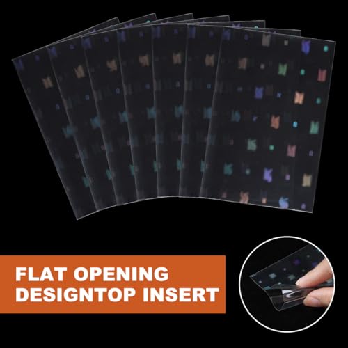 100Pcs Holographic Photocard Sleeves - 58mm x 89mm Clear Protectors