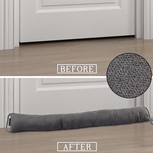 Weighted 36-Inch Door Draft Stopper - Heavy Duty Under Door Blocker