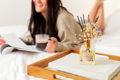 Vanilla Coconut Reed Diffuser Set - 200ml Aroma Diffuser with Fiber Sticks