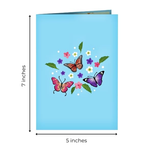 3D Butterfly Pop Up Card - Handcrafted Greeting Card for All Occasions