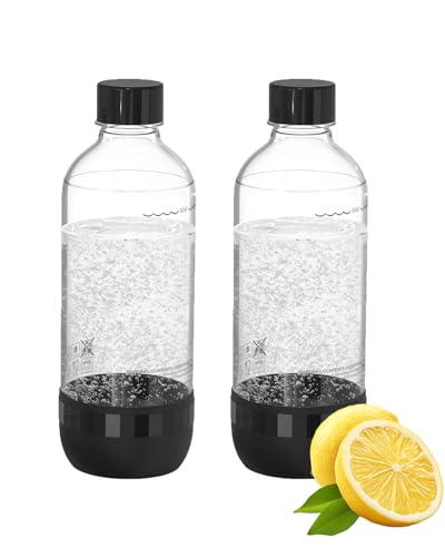PinPure 2-Pack 1L Reusable BPA-Free Carbonated Water Bottles for Soda Makers