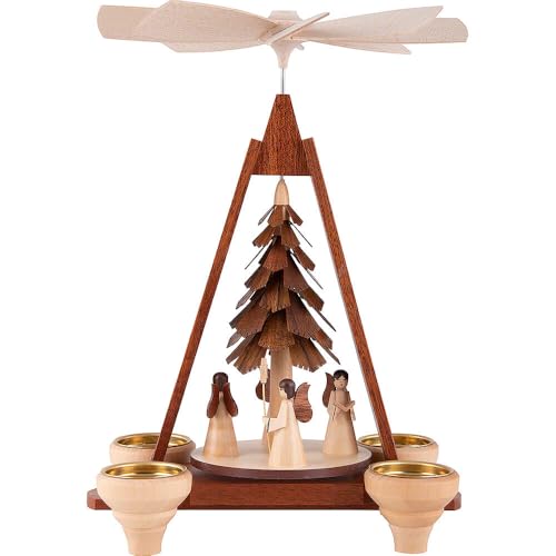 Müller Erzgebirge 30 cm Christmas Pyramid with 4 Angels – Seiffen Original