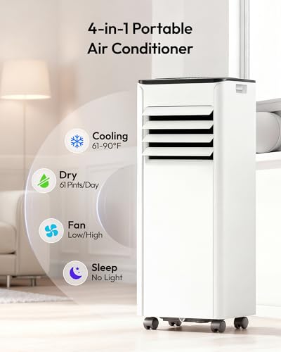 Portable Air Conditioner 8,000 BTU for Rooms Up to 350 Sq. Ft.