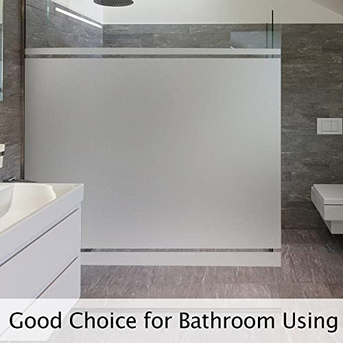 Frosted Glass Window Privacy Film - Static Cling UV Blocking 17.5 in x 6.5 ft