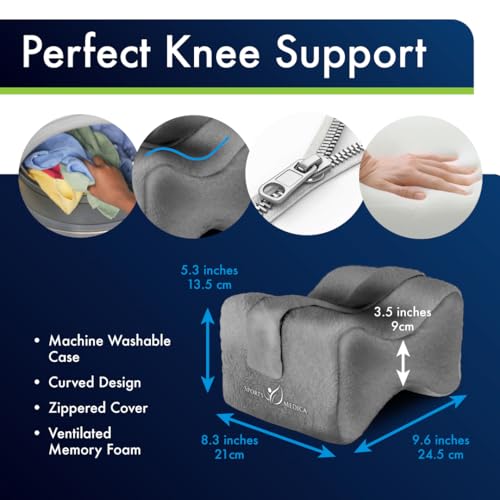 Memory Foam Knee Pillow for Side Sleepers | Sciatica & Back Relief