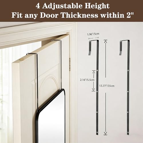14" x 48" Full Length Over The Door Mirror, Shatterproof Wall Body Mirror