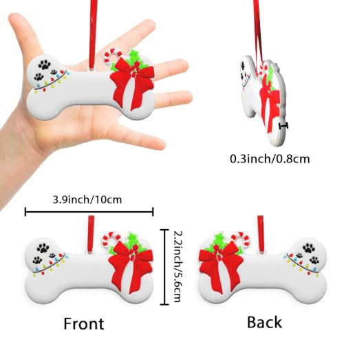 Tevxj 2026 Dog Bone Christmas Ornament - Personalized Pet Hanging Decoration (Dog Bone)