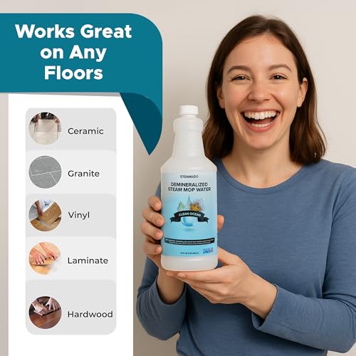 Demineralized Steam Mop Water Solution - Clean Ocean Scent, 32 oz