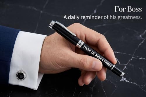 Men's Boss Gift Set - 20oz Travel Tumbler, Leather Notebook & Pen