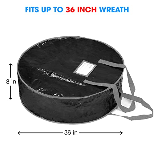 36-Inch Wreath Storage Bag for Holiday Garland and Artificial Wreaths