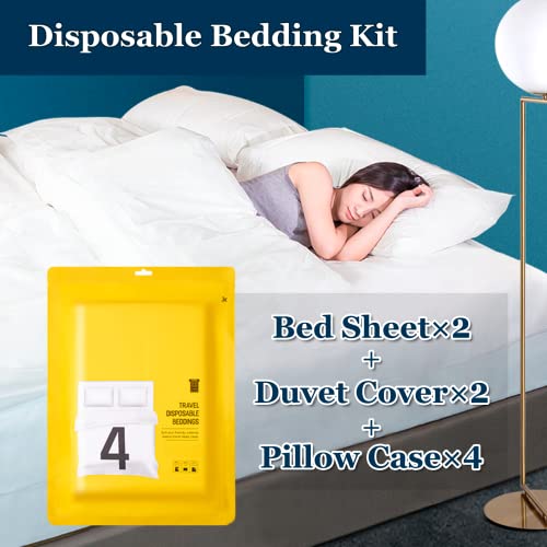 Extguds 46-Piece Disposable Travel Hygiene Set - Hotel Bedding & Bath Kit