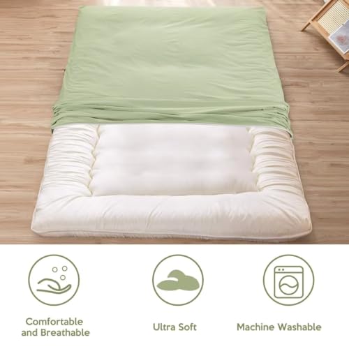Washed Cotton Zippered Futon Cover - Soft & Machine Washable Twin