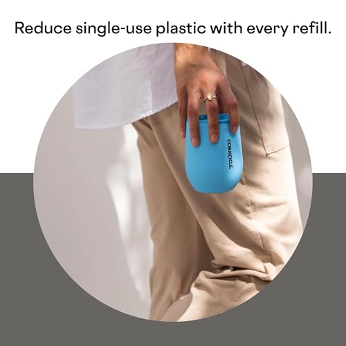 Corkcicle Ceramic Slate Stemless Wine Tumbler with Lid • 12 oz