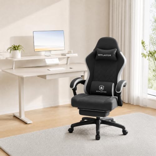 Ergonomic High Back Gaming Chair with Footrest & Pocket Spring Cushion