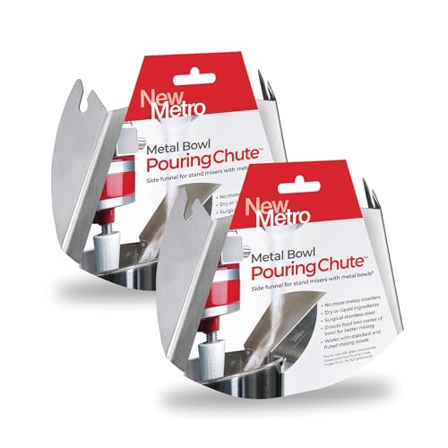 Stainless Steel Universal Mixing Bowl Pouring Chute - Set of 2