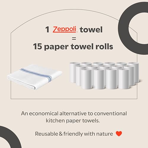 100% Cotton Kitchen Dish Towels, 15 Pack - Absorbent & Lint-Free Cleaning Cloths