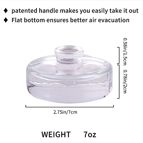 Glass Fermentation Weights 4-Pack with Easy Grip Handle for Wide Mouth Mason Jars