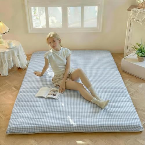 Full Size Japanese Floor Mattress, 3.5" Thick Foldable Futon Sleeping Pad