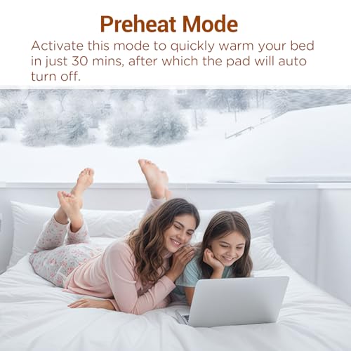 Heated Mattress Pad Twin Size with Foot Temperature Control