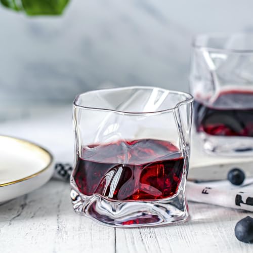 300ml Japanese Transparent Square Water Cup - Retro Irregular Shape & Household Use