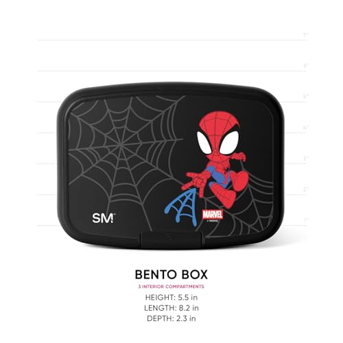 Kids Bento Lunch Box with 3 Compartments - Leak-Resistant Food Container